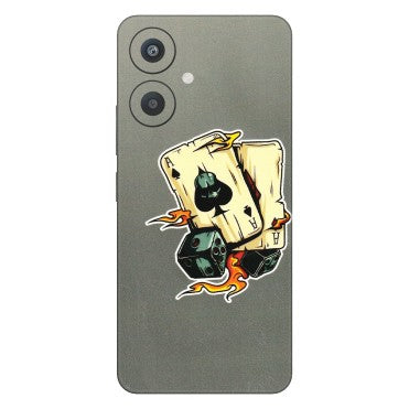 Xiaomi Redmi Phone Skins (All Models) - Grey Cards Of Ace - 3D Embossed Finish (L-77) Redmi 13C 5G