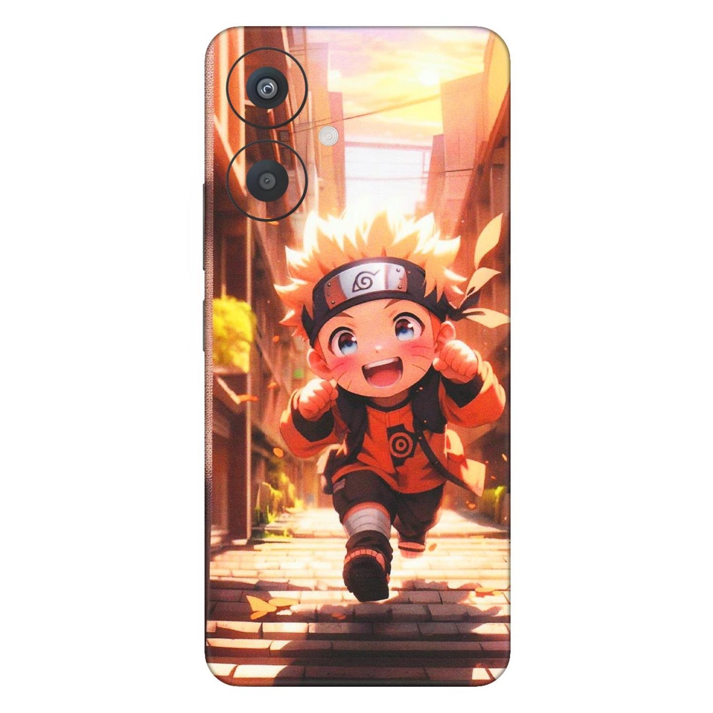 Xiaomi Redmi Phone Skins (All Models) - Naruto Cute Toon Running - Matte Finish (M-04) Redmi 13C 5G
