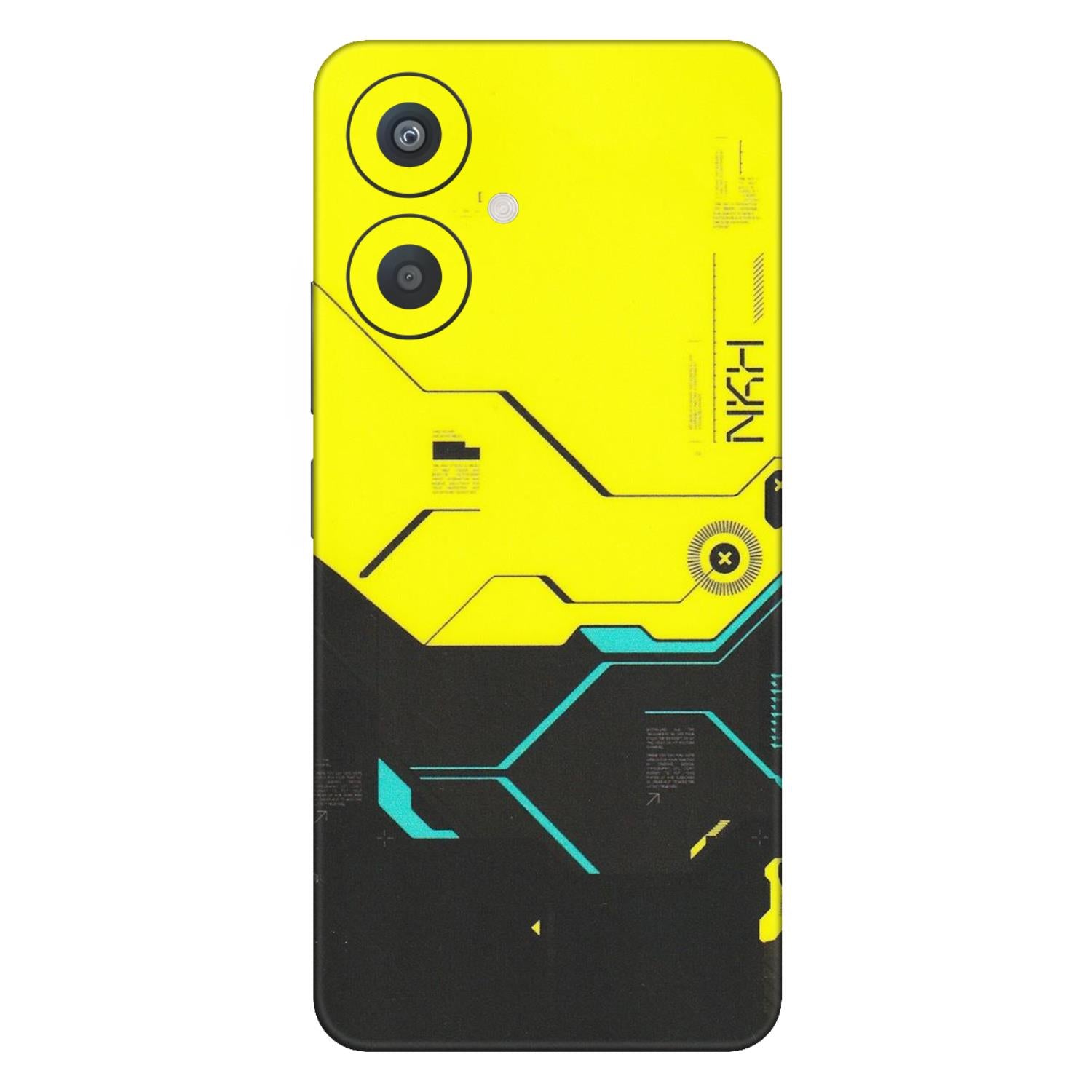 Xiaomi Redmi Phone Skins (All Models) - Black Yellow Technica - Matte Finish (M-53) Redmi 13C 5G