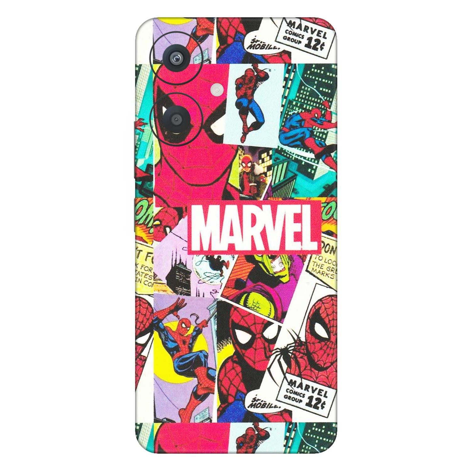 Xiaomi Redmi Phone Skins (All Models) - Marvel Comic Spiderman Grafitti - Matte Finish (M-72) Redmi 13C 5G
