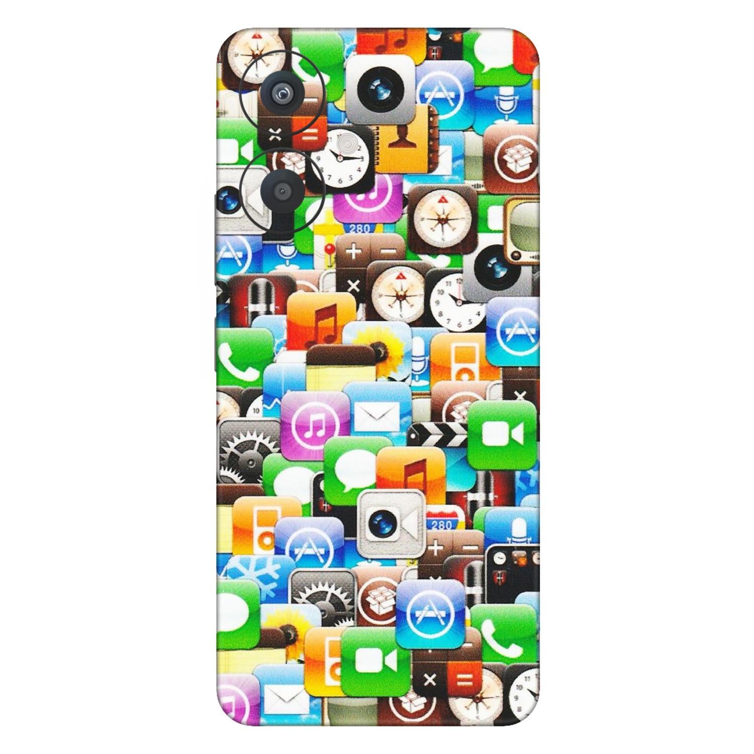 Xiaomi Redmi Phone Skins (All Models) - All Apple Icons - Matte Finish (M-93) Redmi 13C 5G