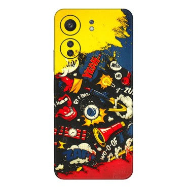 Xiaomi Redmi Phone Skins (All Models) - Pacific Doodle Art - 3D Embossed Finish (L-120) Redmi 13C