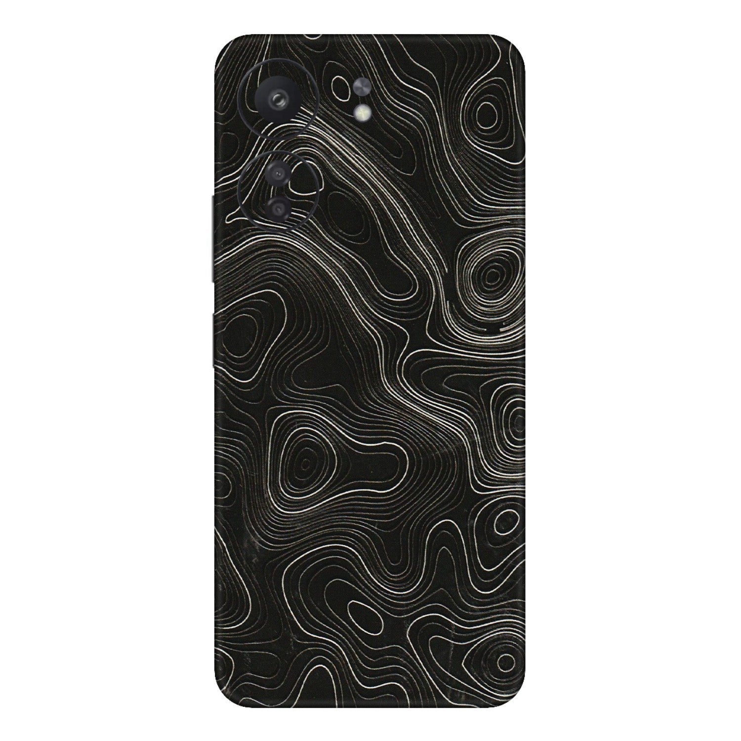 Xiaomi Redmi Phone Skins (All Models) - Black Swirl - 3D Embossed Finish (L-196) Redmi 13C