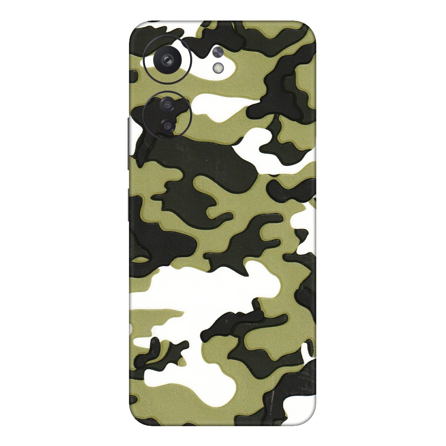 Xiaomi Redmi Phone Skins (All Models) - Camouflages White And Green - 3D Embossed Finish (L-243) Redmi 13C