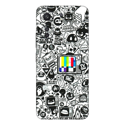 Xiaomi Redmi Phone Skins (All Models) - Doodles Positive Art - 3D Embossed Finish (L-263) Redmi 13C
