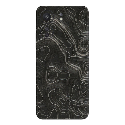 Xiaomi Redmi Phone Skins (All Models) - Abstract White Line Map - 3D Embossed Finish (L-269) Redmi 13C