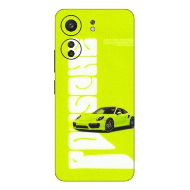 Xiaomi Redmi Phone Skins (All Models) - Lime Green Porche - 3D Embossed Finish (L-30) Redmi 13C