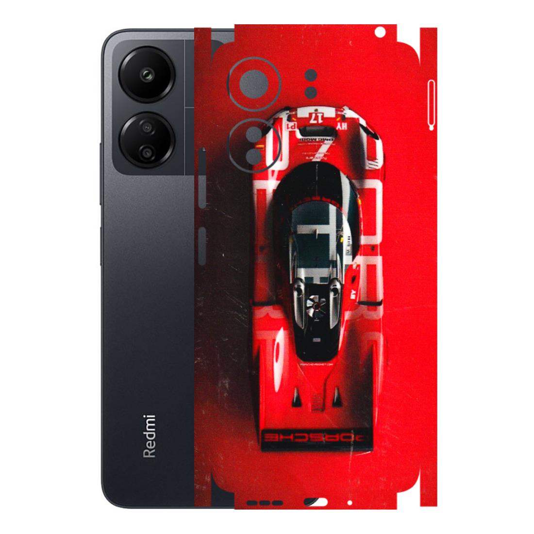 Xiaomi Redmi Phone Skins (All Models) - Red Porsche Car Logo - 3D Embossed Finish (L-315) Redmi 13C