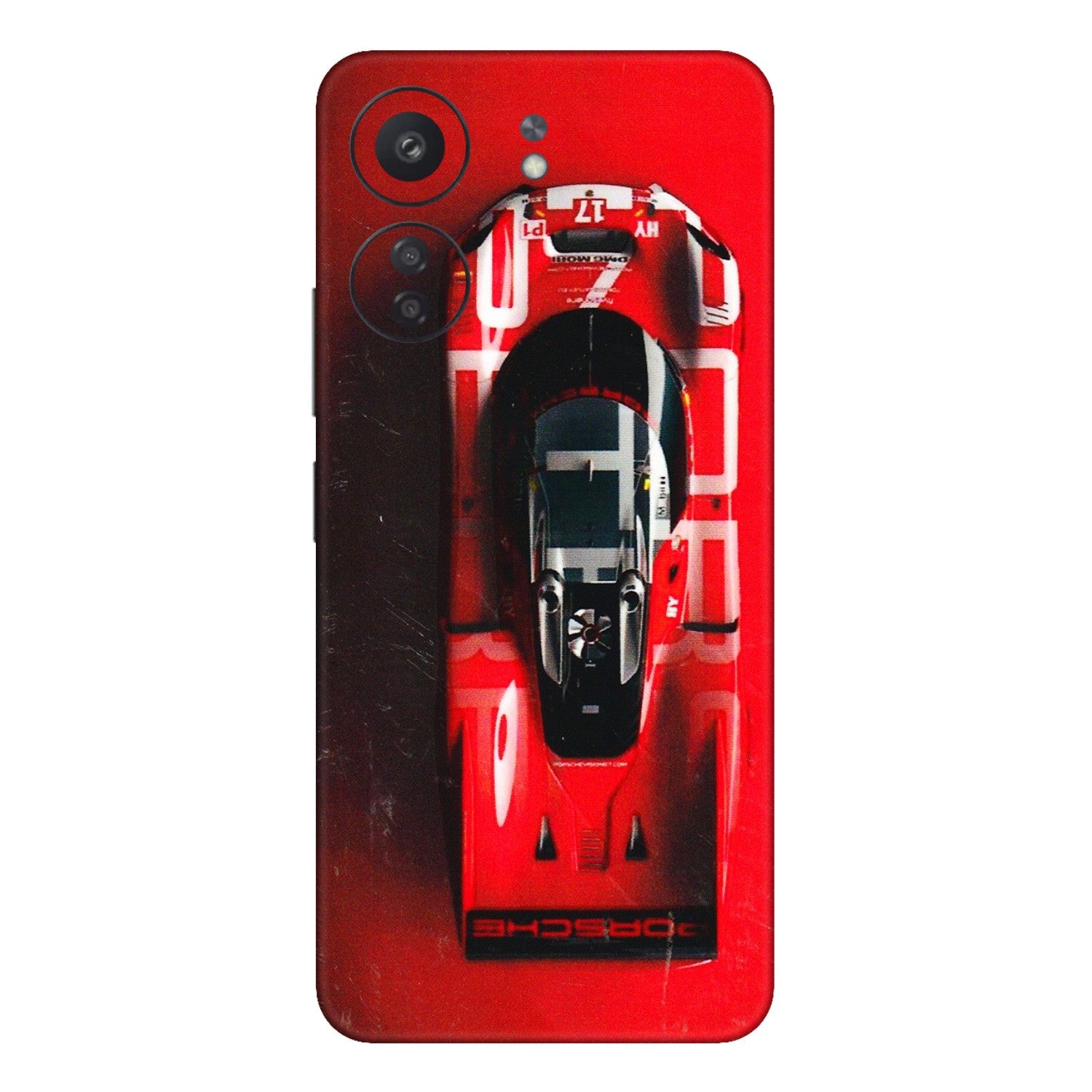 Xiaomi Redmi Phone Skins (All Models) - Red Porsche Car Logo - 3D Embossed Finish (L-315) Redmi 13C