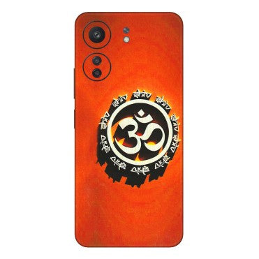 Xiaomi Redmi Phone Skins (All Models) - Aum Shiv Orange - 3D Embossed Finish (L-32) Redmi 13C