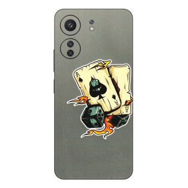 Xiaomi Redmi Phone Skins (All Models) - Grey Cards Of Ace - 3D Embossed Finish (L-77) Redmi 13C