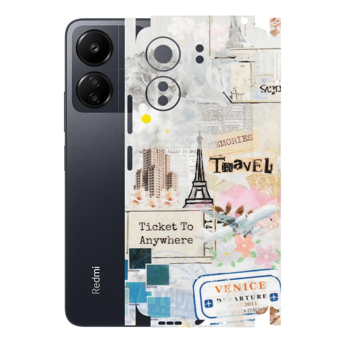 Xiaomi Redmi Phone Skins (All Models) - Travel Memories - Transparent Finish (T-09) Redmi 13C