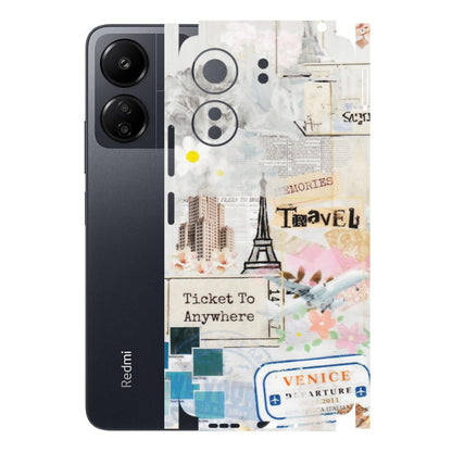 Xiaomi Redmi Phone Skins (All Models) - Travel Memories - Transparent Finish (T-09) Redmi 13C