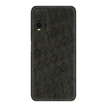 Xiaomi Redmi Phone Skins (All Models) - Black Abstract Pattern - 3D Embossed Finish (L-117) Redmi 9 Power