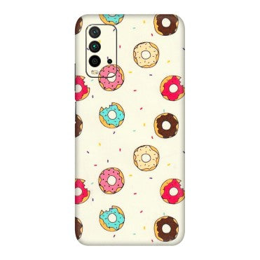 Xiaomi Redmi Phone Skins (All Models) - Mini Donuts Doodle Art - 3D Embossed Finish (L-122) Redmi 9 Power