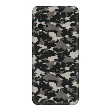 Xiaomi Redmi Phone Skins (All Models) - Black/Grey Camoflaunge - 3D Embossed Finish (L-142) Redmi 9 Power