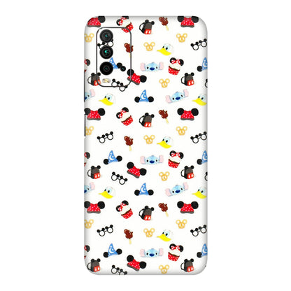 Xiaomi Redmi Phone Skins (All Models) - Minnie Mouse & Donald Doodles s - 3D Embossed Finish (L-194) Redmi 9 Power