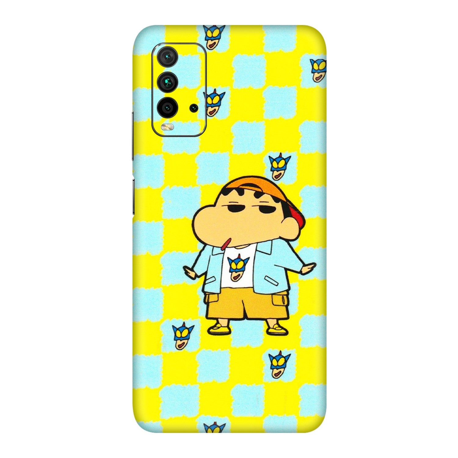Xiaomi Redmi Phone Skins (All Models) - Yellow Blue Shinchan Cute - 3D Embossed Finish (L-221) Redmi 9 Power