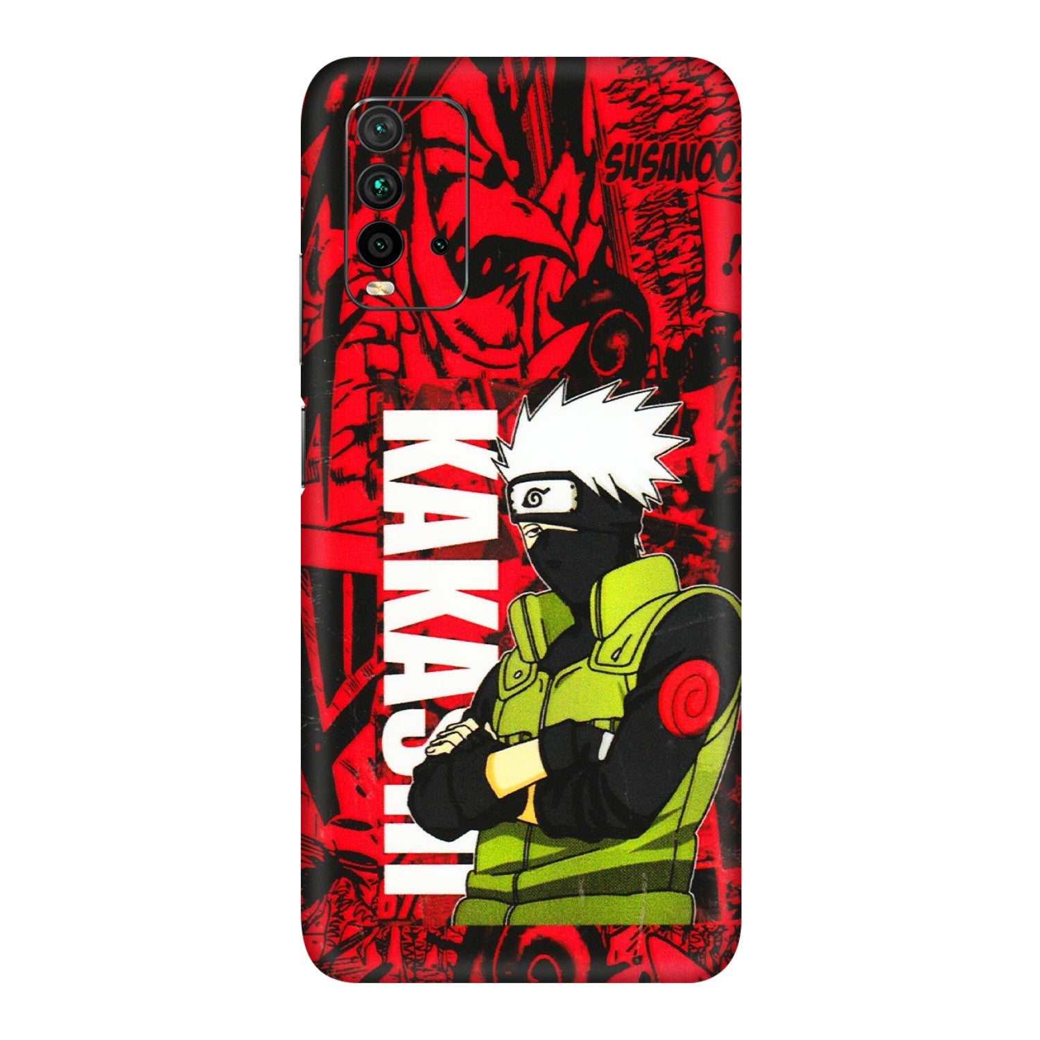 Xiaomi Redmi Phone Skins (All Models) - Kakashi Red Anime - 3D Embossed Finish (L-251) Redmi 9 Power