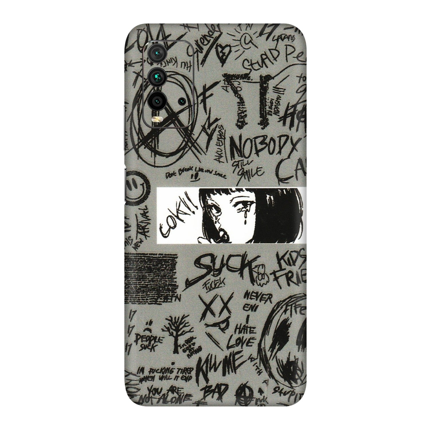 Xiaomi Redmi Phone Skins (All Models) - Never Have Love Anime - 3D Embossed Finish (L-260) Redmi 9 Power
