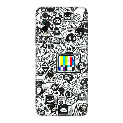 Xiaomi Redmi Phone Skins (All Models) - Doodles Positive Art - 3D Embossed Finish (L-263) Redmi 9 Power