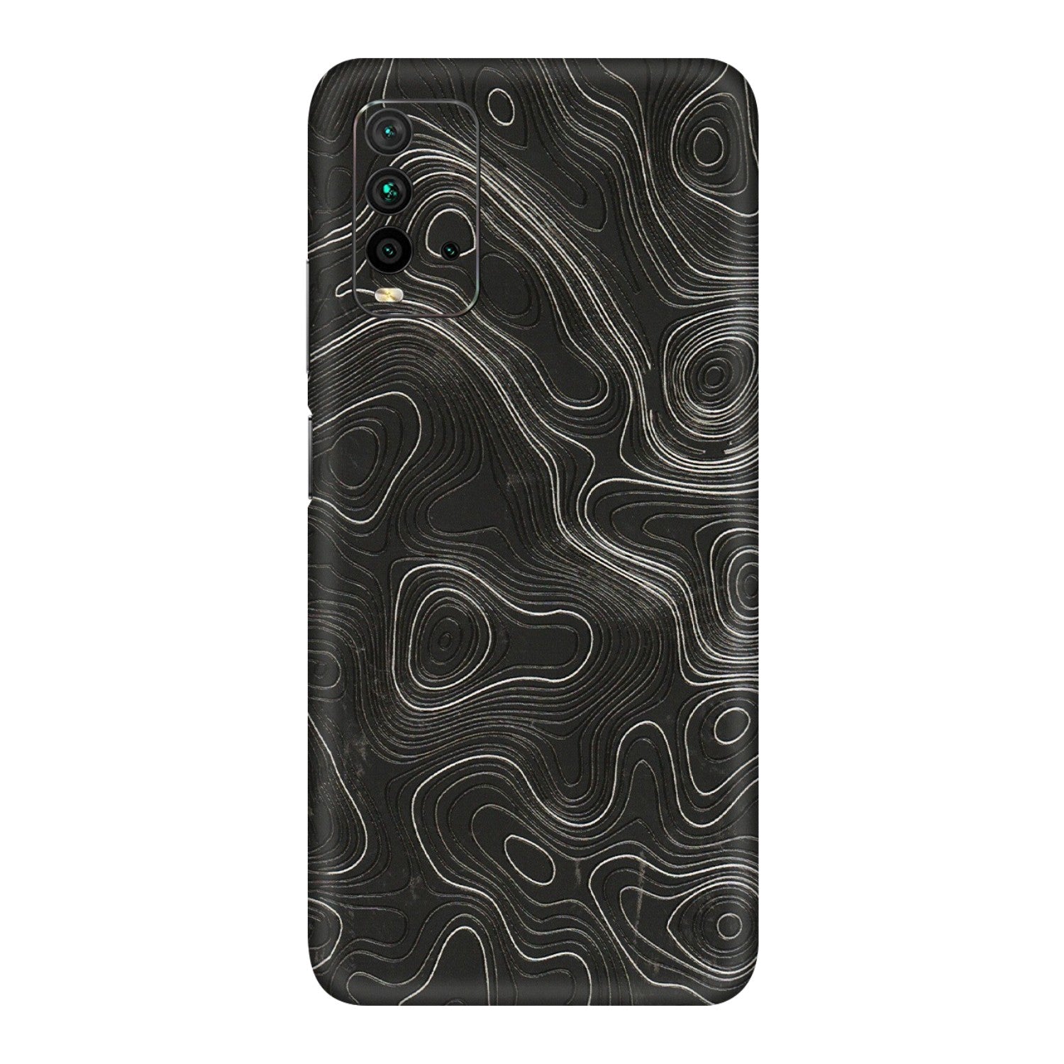 Xiaomi Redmi Phone Skins (All Models) - Abstract White Line Map - 3D Embossed Finish (L-269) Redmi 9 Power