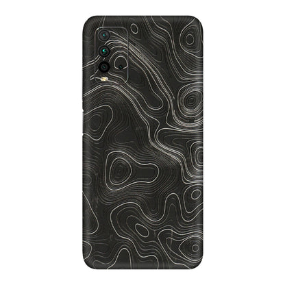 Xiaomi Redmi Phone Skins (All Models) - Abstract White Line Map - 3D Embossed Finish (L-269) Redmi 9 Power