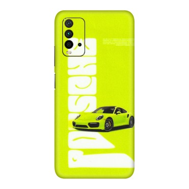 Xiaomi Redmi Phone Skins (All Models) - Lime Green Porche - 3D Embossed Finish (L-30) Redmi 9 Power