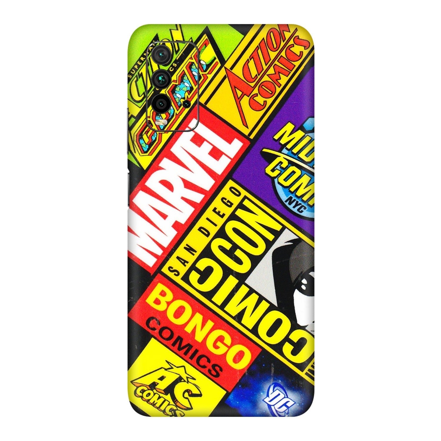 Xiaomi Redmi Phone Skins (All Models) - Bongo Comic Con - 3D Embossed Finish (L-325) Redmi 9 Power