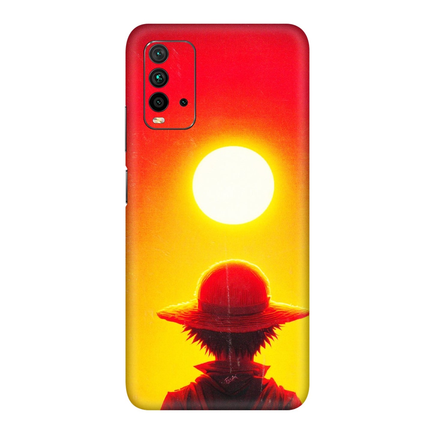 Xiaomi Redmi Phone Skins (All Models) - Cool Sunset With Monkey D.Luffy Anime - 3D Embossed Finish (L-329) Redmi 9 Power