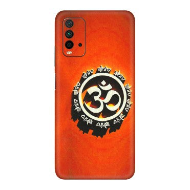 Xiaomi Redmi Phone Skins (All Models) - Aum Shiv Orange - 3D Embossed Finish (L-32) Redmi 9 Power
