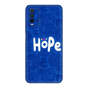 Xiaomi Redmi Phone Skins (All Models) - Hope Doodles Blue - 3D Embossed Finish (L-43) Redmi 9 Power