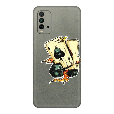 Xiaomi Redmi Phone Skins (All Models) - Grey Cards Of Ace - 3D Embossed Finish (L-77) Redmi 9 Power