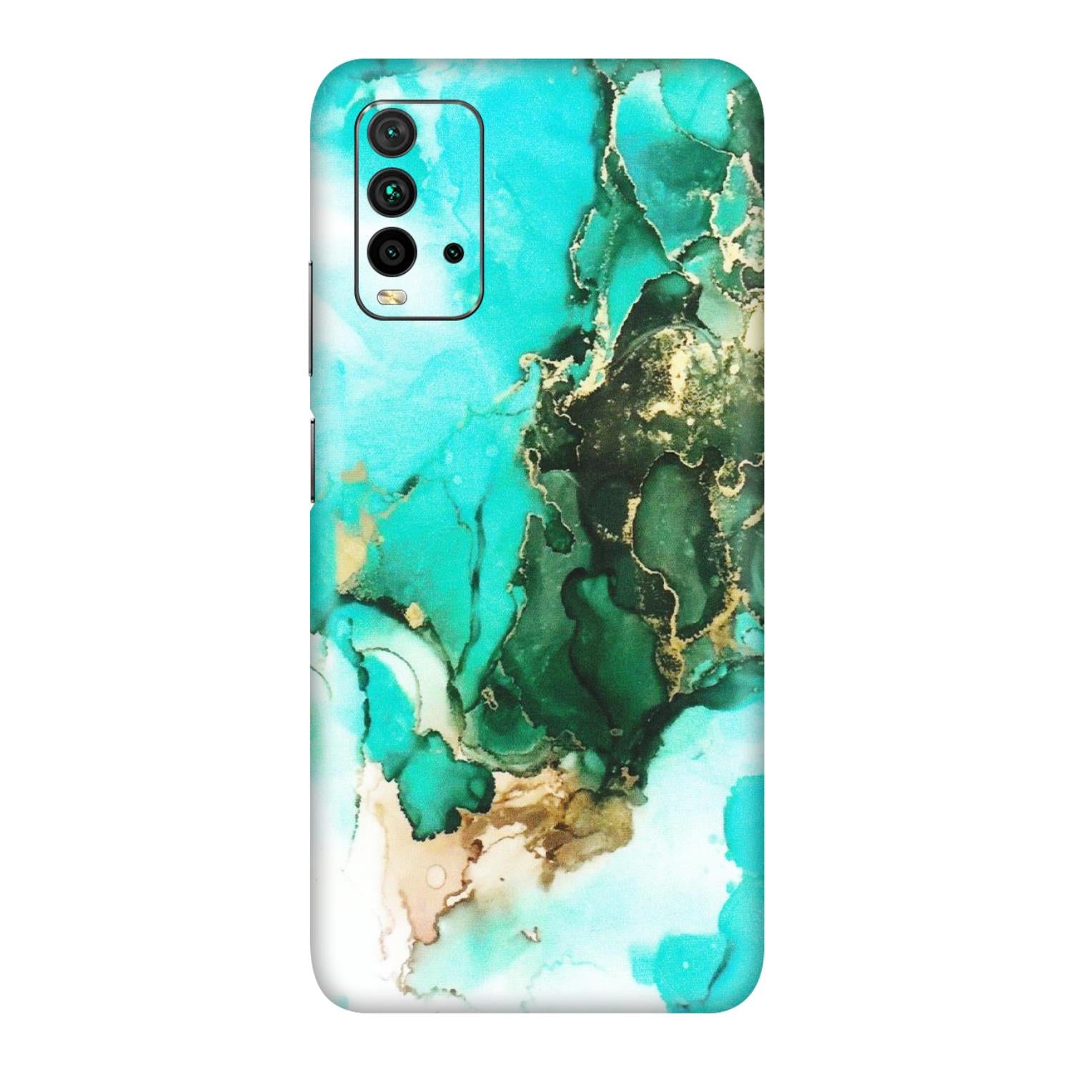 Xiaomi Redmi Phone Skins (All Models) - The Blue Gold Marble - Matte Finish (M-124) Redmi 9 Power