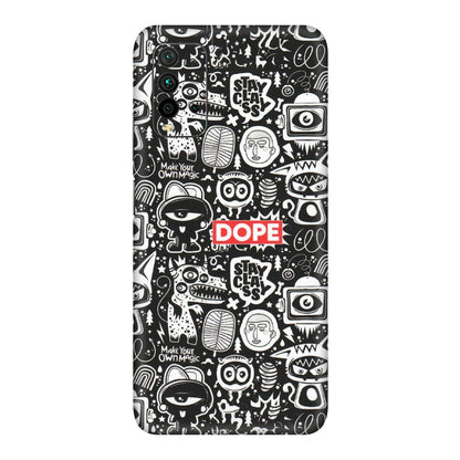 Xiaomi Redmi Phone Skins (All Models) - Dope Stay Classy Black Doodles - Matte Finish (M-126) Redmi 9 Power