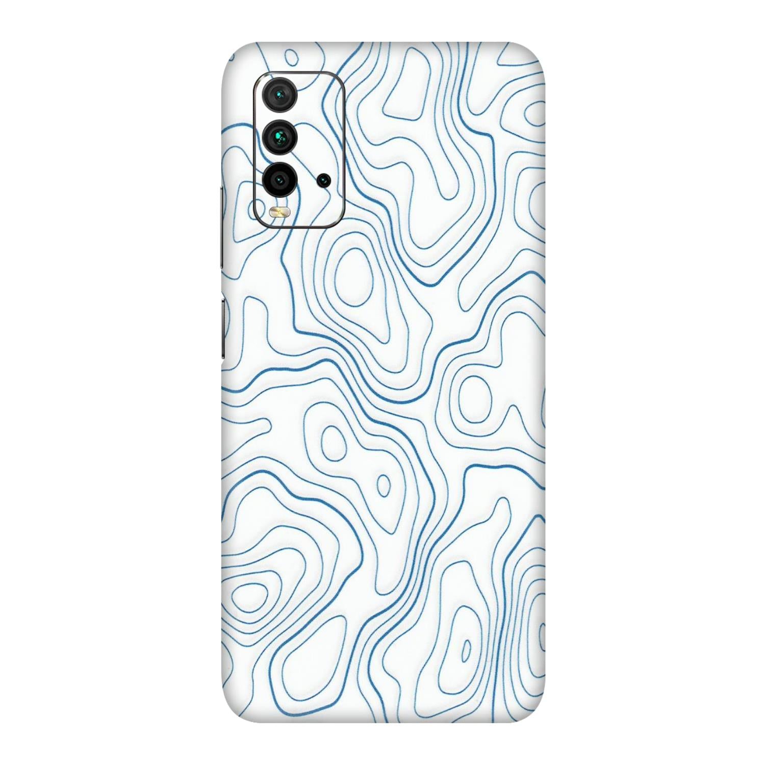 Xiaomi Redmi Phone Skins (All Models) - Blue And White Swirls - Matte Finish (M-139) Redmi 9 Power