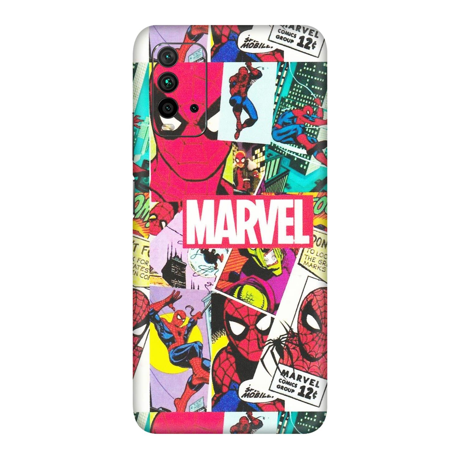 Xiaomi Redmi Phone Skins (All Models) - Marvel Comic Spiderman Grafitti - Matte Finish (M-72) Redmi 9 Power