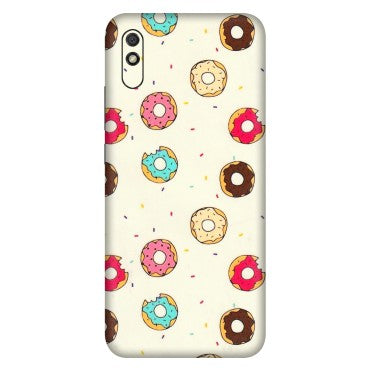 Xiaomi Redmi Phone Skins (All Models) - Mini Donuts Doodle Art - 3D Embossed Finish (L-122) Redmi 9i