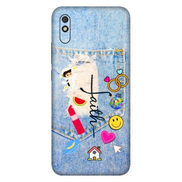 Xiaomi Redmi Phone Skins (All Models) - Denim Jeans Pocket - 3D Embossed Finish (L-134) Redmi 9i