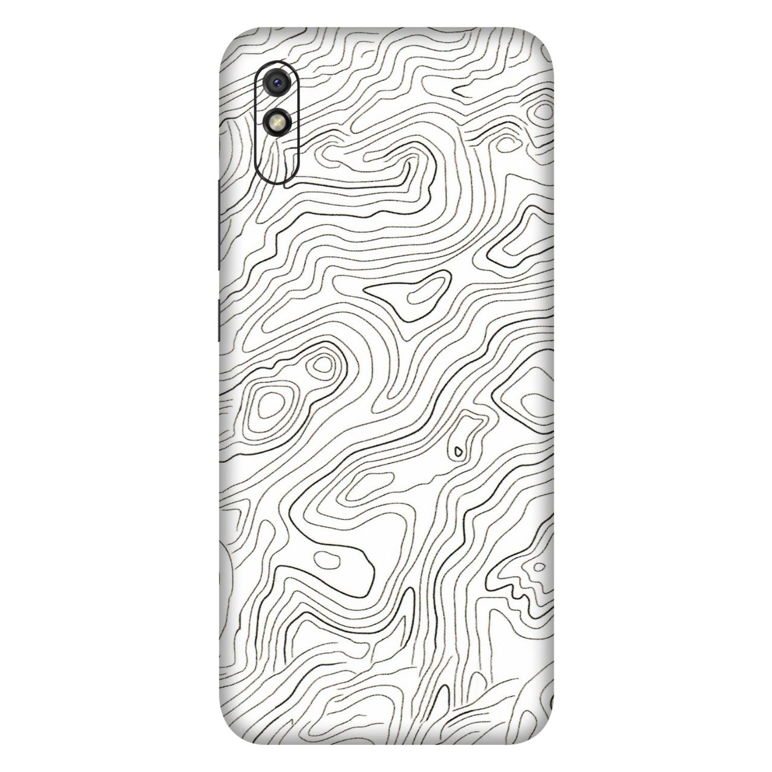 Xiaomi Redmi Phone Skins (All Models) - White Black Swirls - 3D Embossed Finish (L-219) Redmi 9i