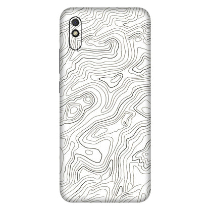 Xiaomi Redmi Phone Skins (All Models) - White Black Swirls - 3D Embossed Finish (L-219) Redmi 9i