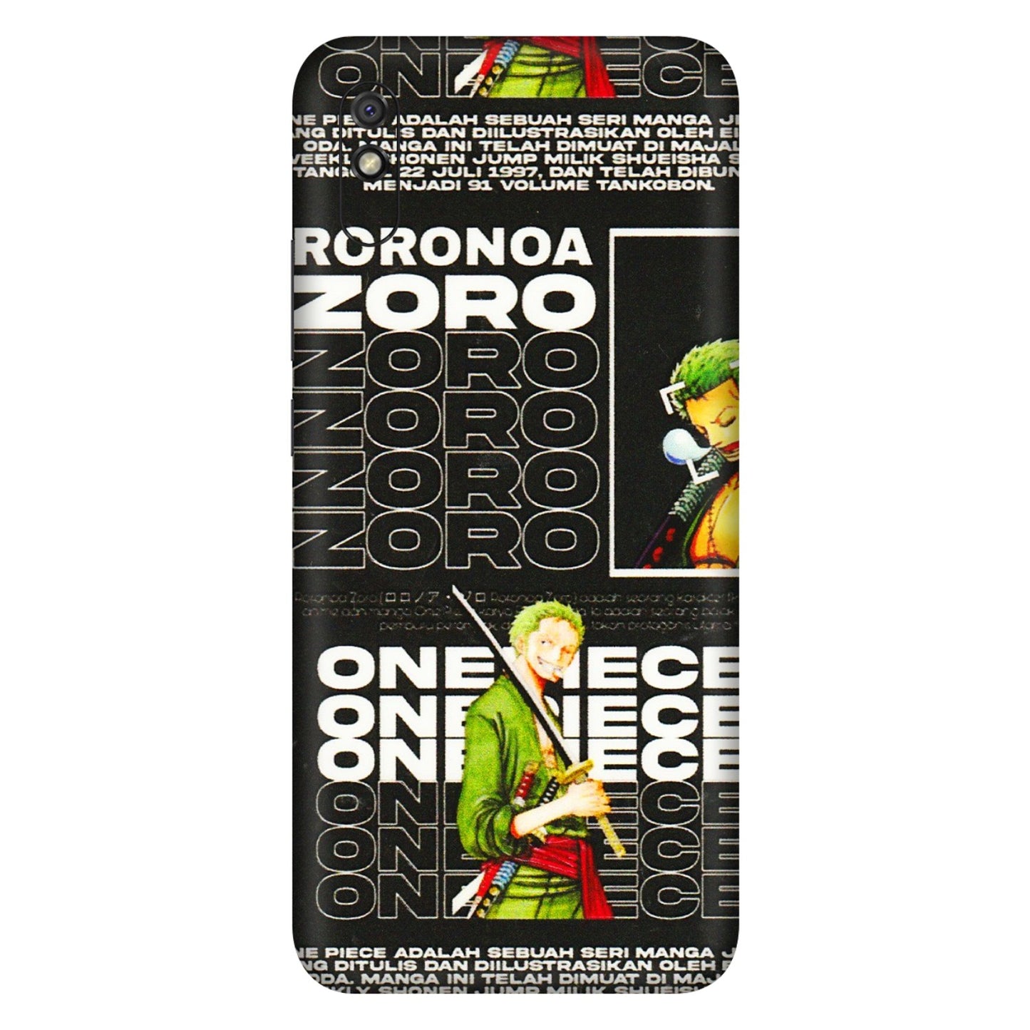 Xiaomi Redmi Phone Skins (All Models) - One Piece Zoro - 3D Embossed Finish (L-250) Redmi 9i
