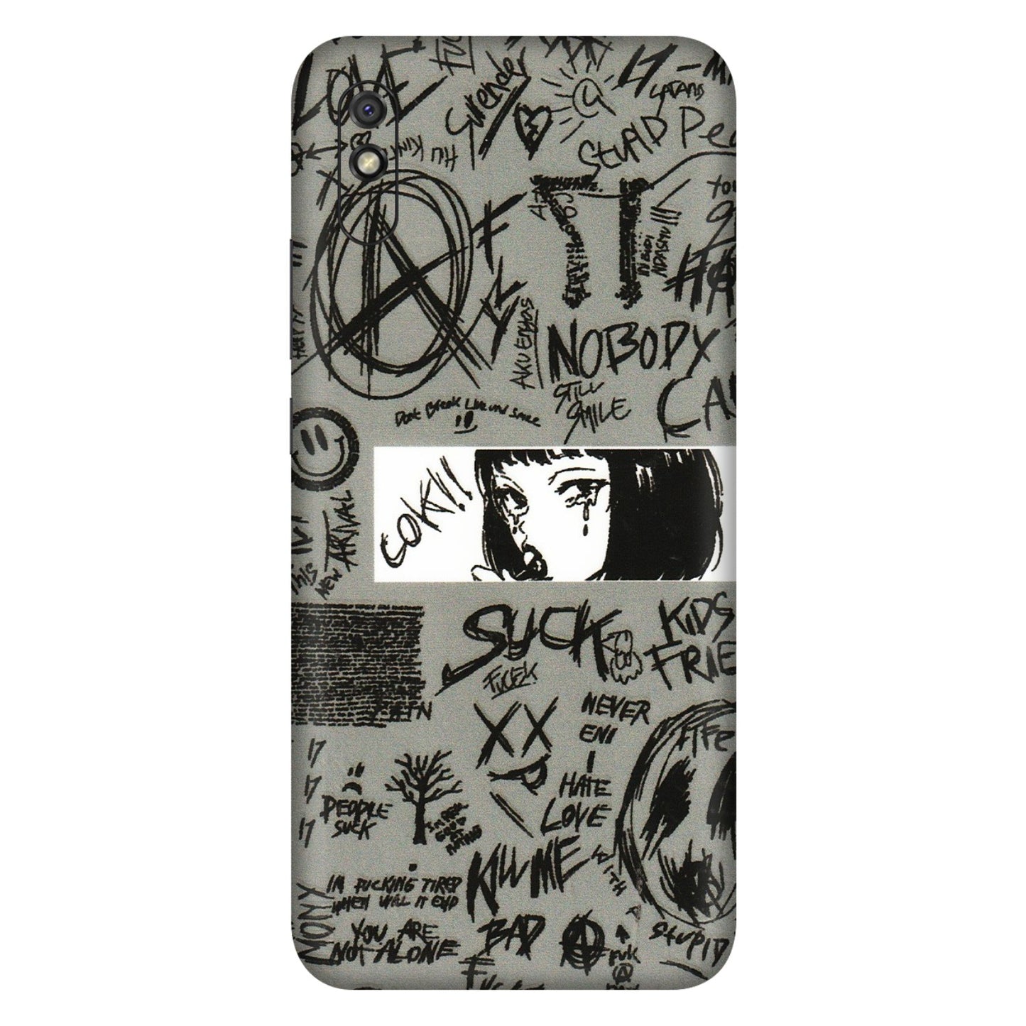 Xiaomi Redmi Phone Skins (All Models) - Never Have Love Anime - 3D Embossed Finish (L-260) Redmi 9i