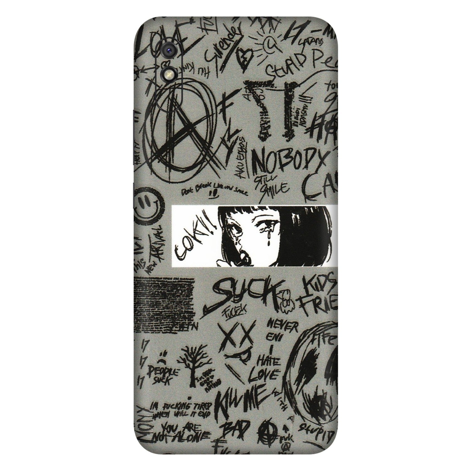 Xiaomi Redmi Phone Skins (All Models) - Never Have Love Anime - 3D Embossed Finish (L-260) Redmi 9i