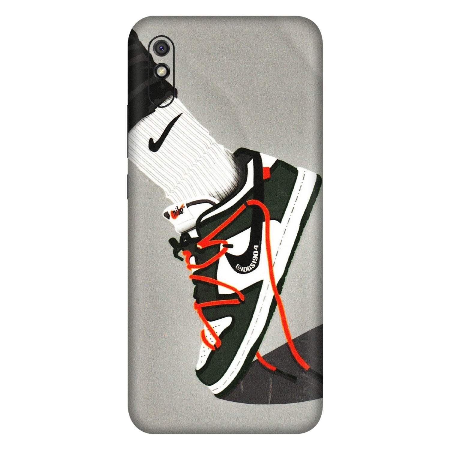 Xiaomi Redmi Phone Skins (All Models) - New Grey Sneaker - 3D Embossed Finish (L-261) Redmi 9i