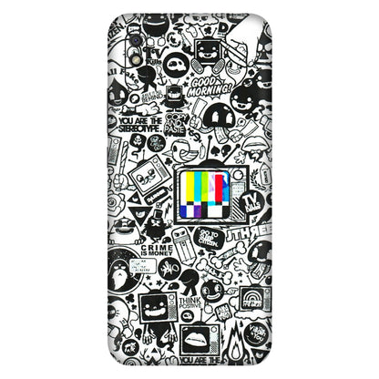 Xiaomi Redmi Phone Skins (All Models) - Doodles Positive Art - 3D Embossed Finish (L-263) Redmi 9i