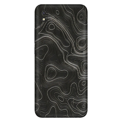 Xiaomi Redmi Phone Skins (All Models) - Abstract White Line Map - 3D Embossed Finish (L-269) Redmi 9i