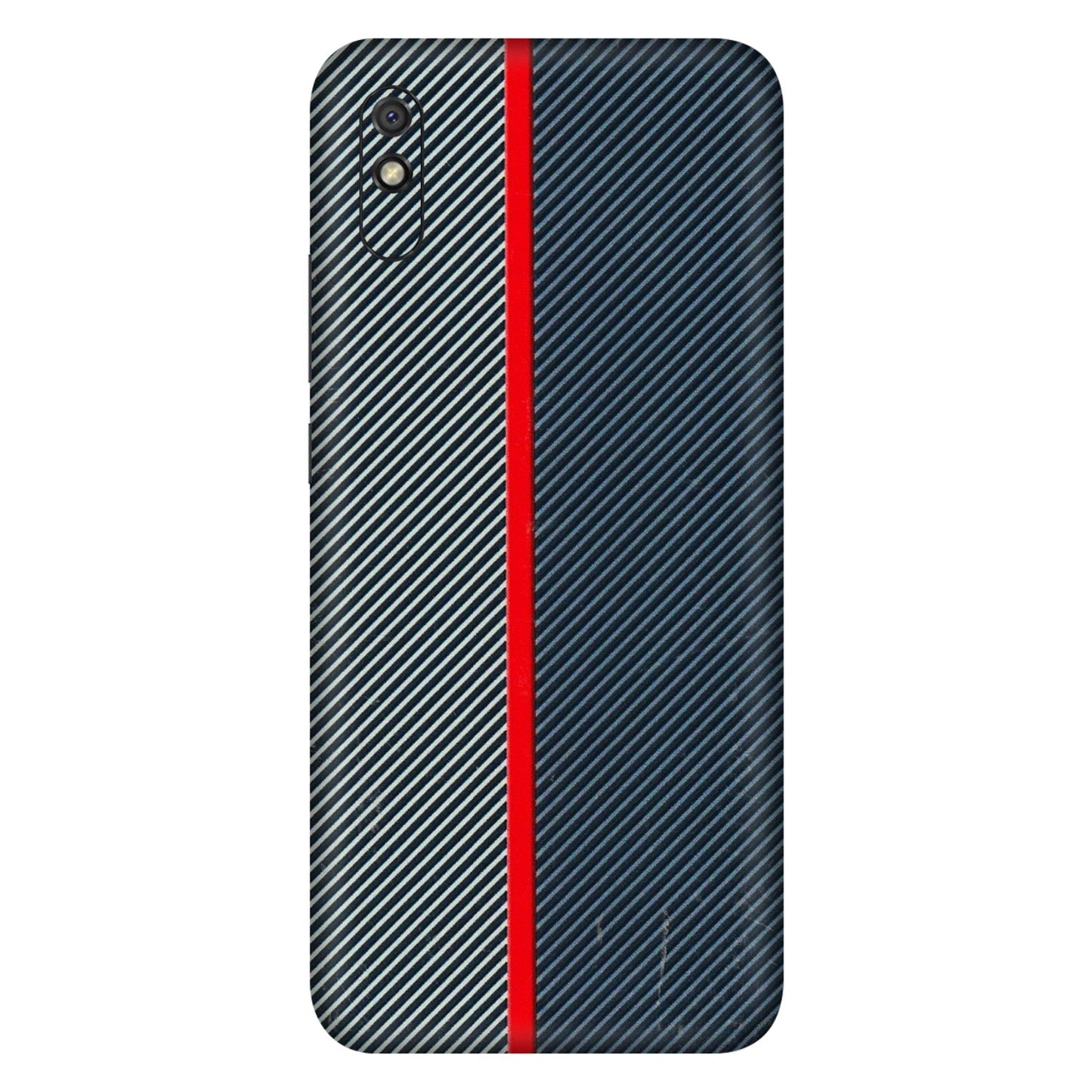 Xiaomi Redmi Phone Skins (All Models) - Blue Sober Lines - 3D Embossed Finish (L-305) Redmi 9i
