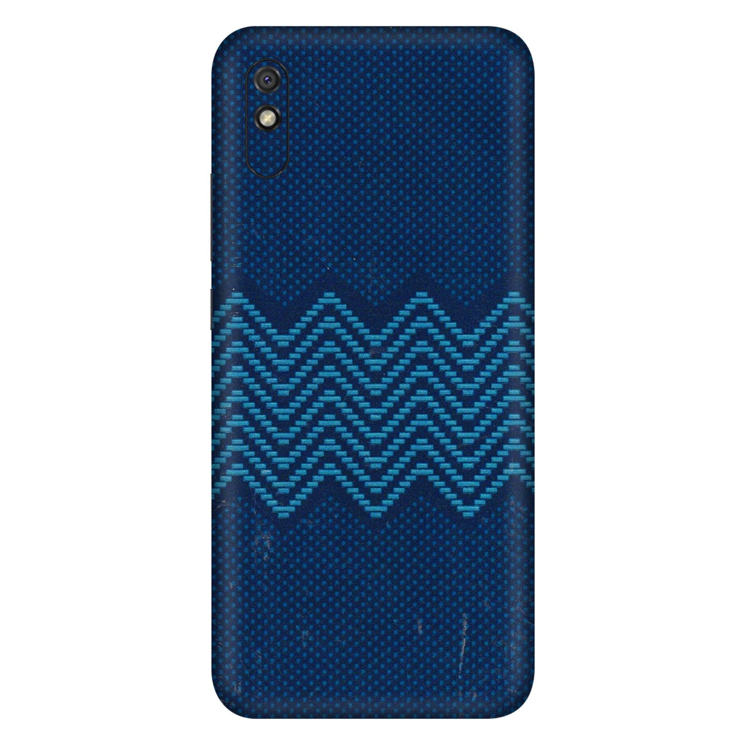 Xiaomi Redmi Phone Skins (All Models) - Blue Sober Waves - 3D Embossed Finish (L-306) Redmi 9i