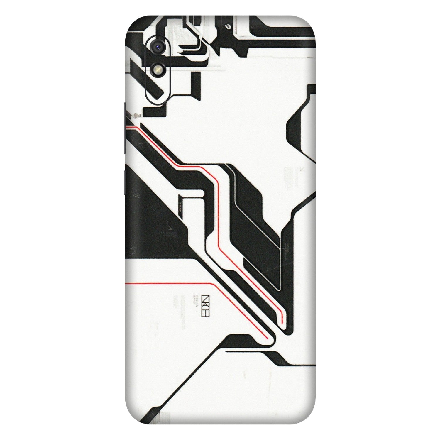 Xiaomi Redmi Phone Skins (All Models) - White Techy Logo - 3D Embossed Finish (L-312) Redmi 9i